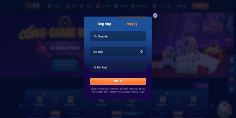 Đăng nhập 2 Click vào phần “Đăng Nhập”